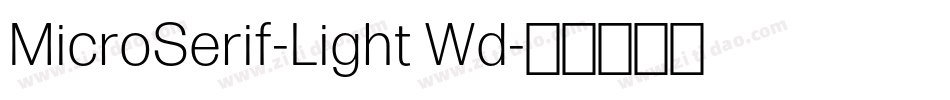 MicroSerif-Light Wd字体转换